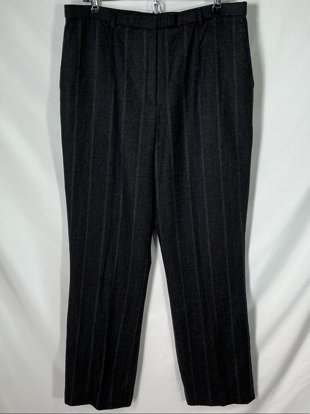 Pendleton Vintage Gray Pinstripe Wool Blend High Rise Trousers Dress Pants 10 M